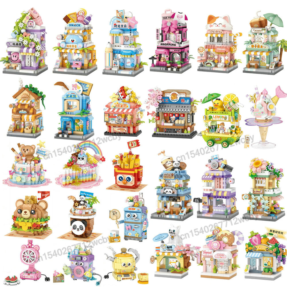 Lego Set Creator - Huis Bouwstenen Huishoudelijke Apparaten Dessert Winkel