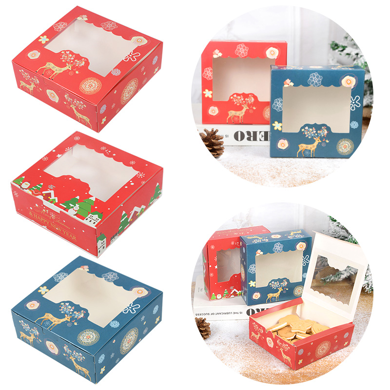 Advent Calendar Gift - 10/5 Stuks Kerst Koekjesdoos Met Venster