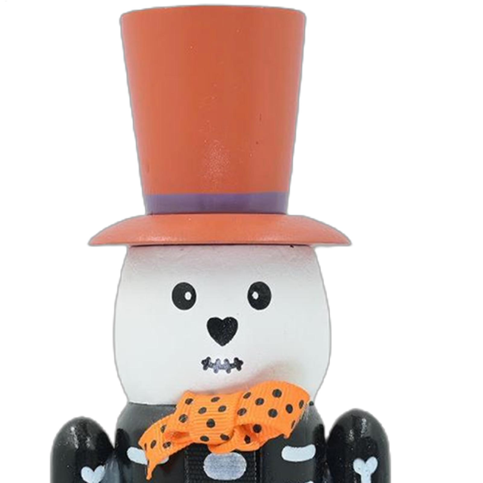 Nutcracker Figurine - Halloween Notenkrakers Houten Spookachtige Skelet Pompoen