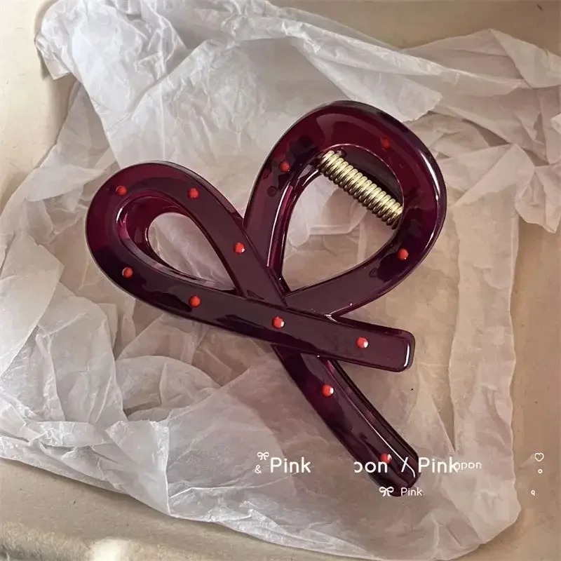 Ribbon Bow Gift - 2 stuks dames vintage rode polkadot