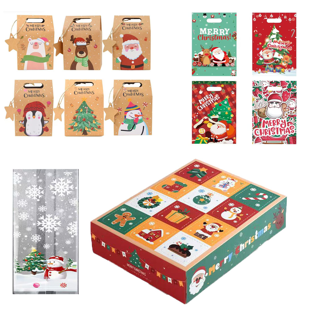 Advent Calendar Gift - Kerstkoekjeszakjes, snoepdozen, cadeaudozen, kleine cadeaudozen, feestartikelen,