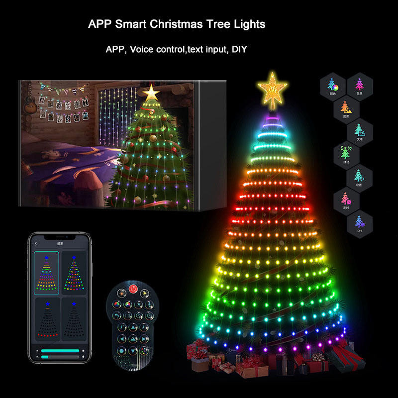 Star Tree Topper - 7FT 400 LEDs Smart Kerstboom Lichten