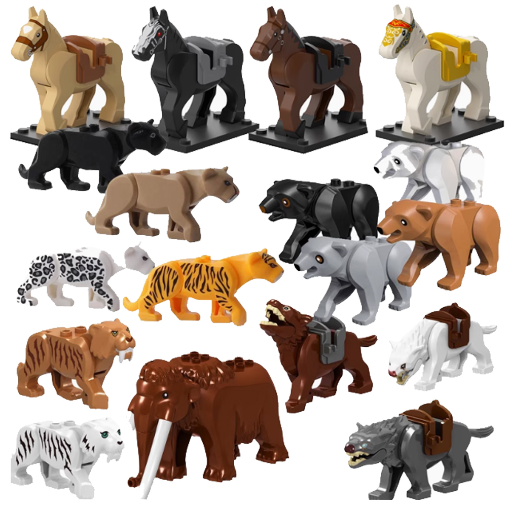 Lego Set Creator - MOC Stad Dier Bouwstenen Geit Olifant