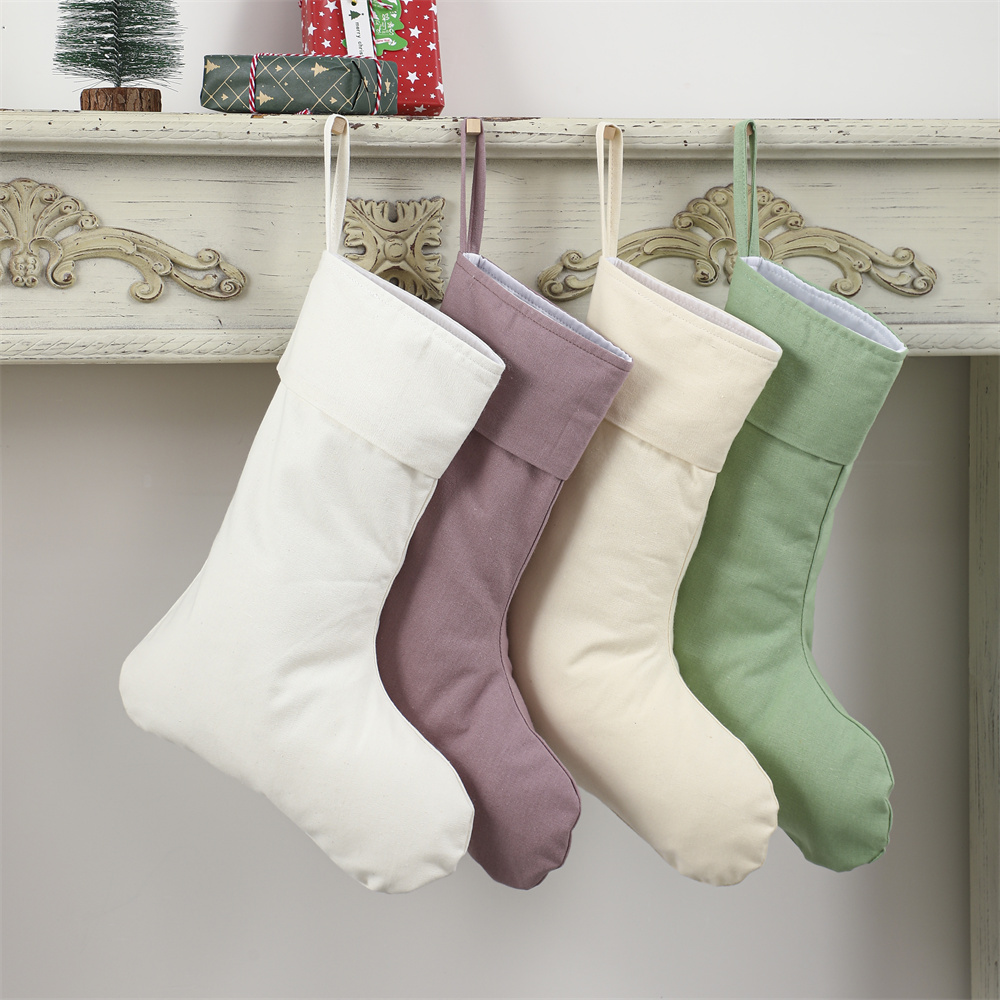 Linnen Kerstsok Kerstmis Natuu - Christmas Stocking Hanging recensie en prijs