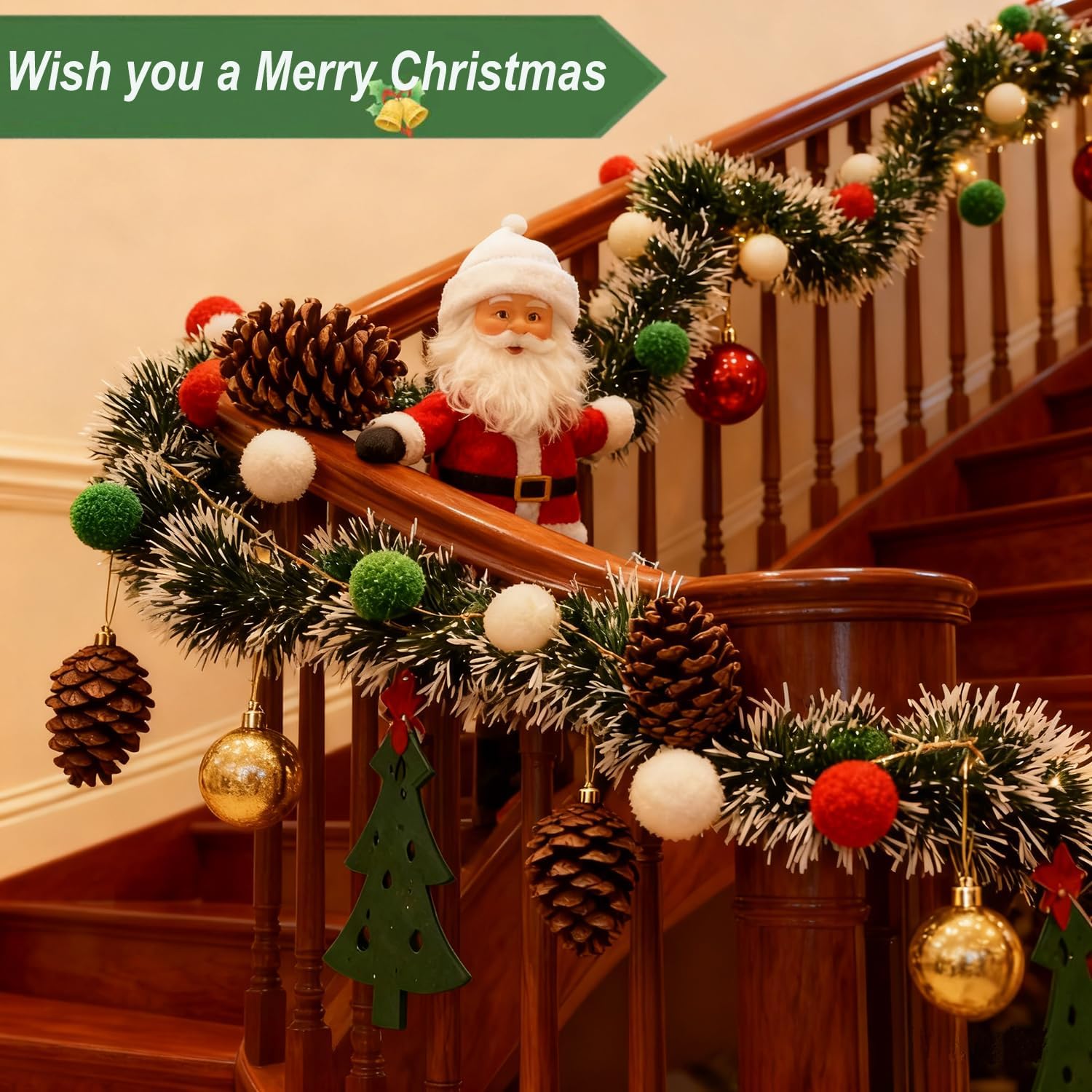 Groen Wit Sneeuw Kerst Tinsel  - Tinsel Garland Decoration recensie en prijs