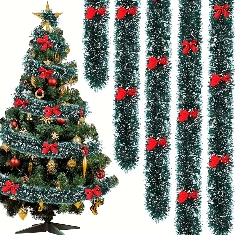 Kerst Strik Klatergoud Linten  - Tinsel Garland Decoration recensie en prijs