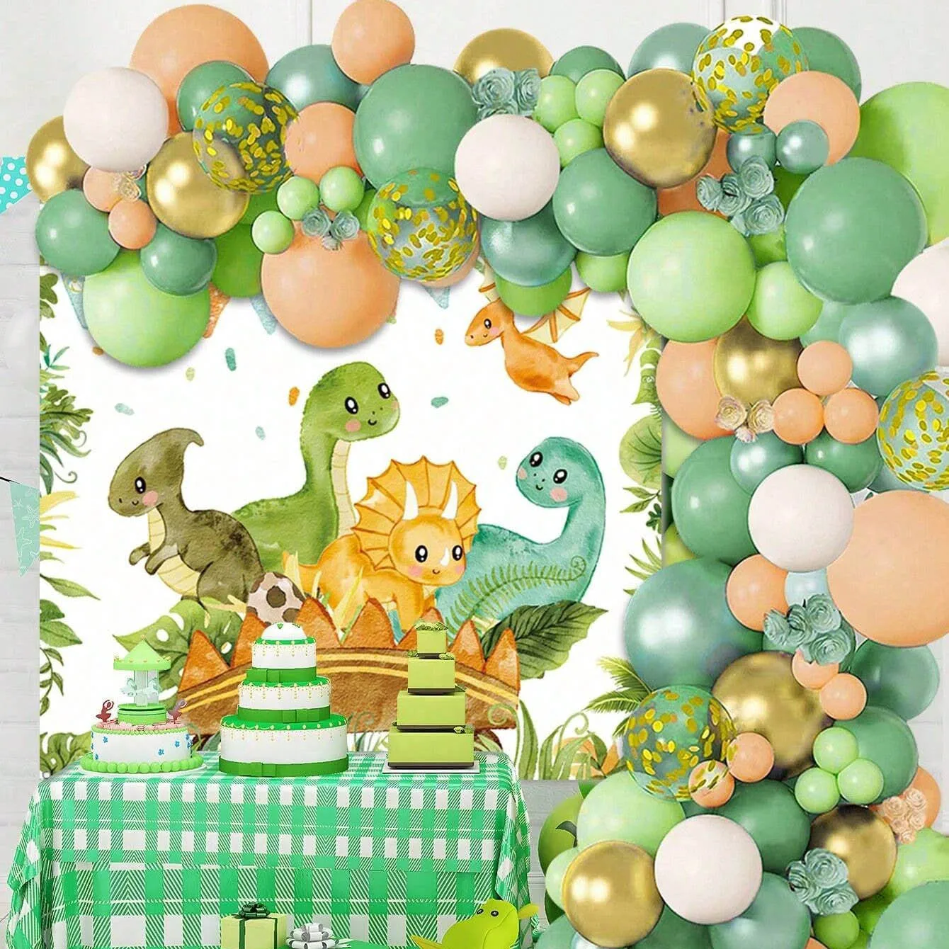 Dinosaurus ballon set boog voo - Tinsel Garland Decoration recensie en prijs