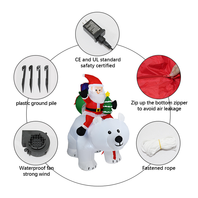 Beweegbare beer kerstman opbla - Christmas Lights Outdoor recensie en prijs