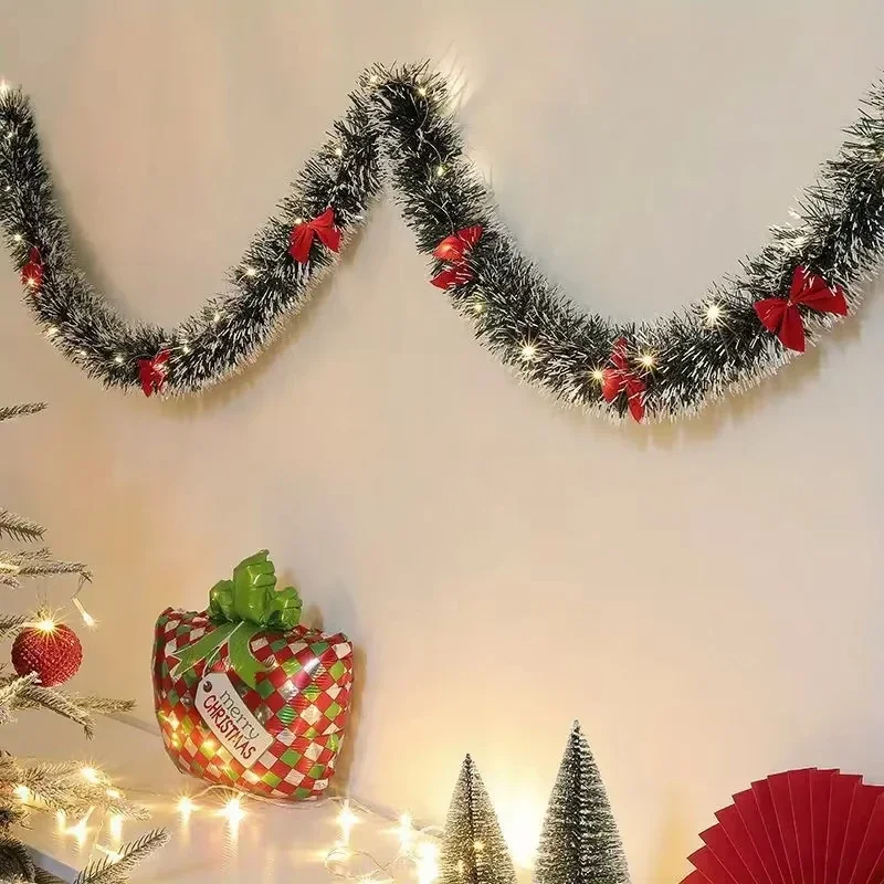 2M LED-licht Kerstgirlande Gla - Tinsel Garland Decoration recensie en prijs